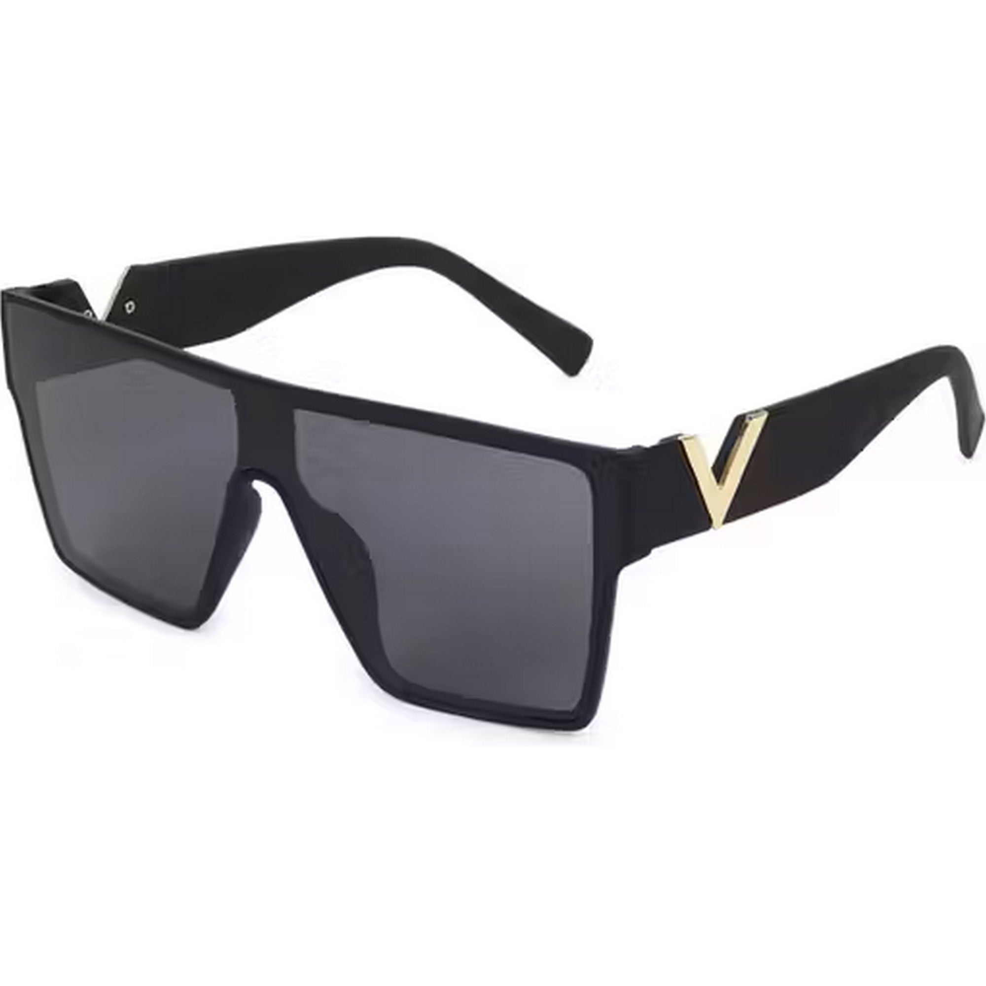 Dervin UV Protected Square Sunglasses For Men & Women (Black)