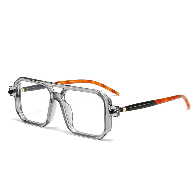 Dervin Blue Light Blocking Blue Cut Zero Power anti-glare Retro Square Eyeglasses frame for Eye Protection from UV by Computer/Tablet/Mobile/Laptop