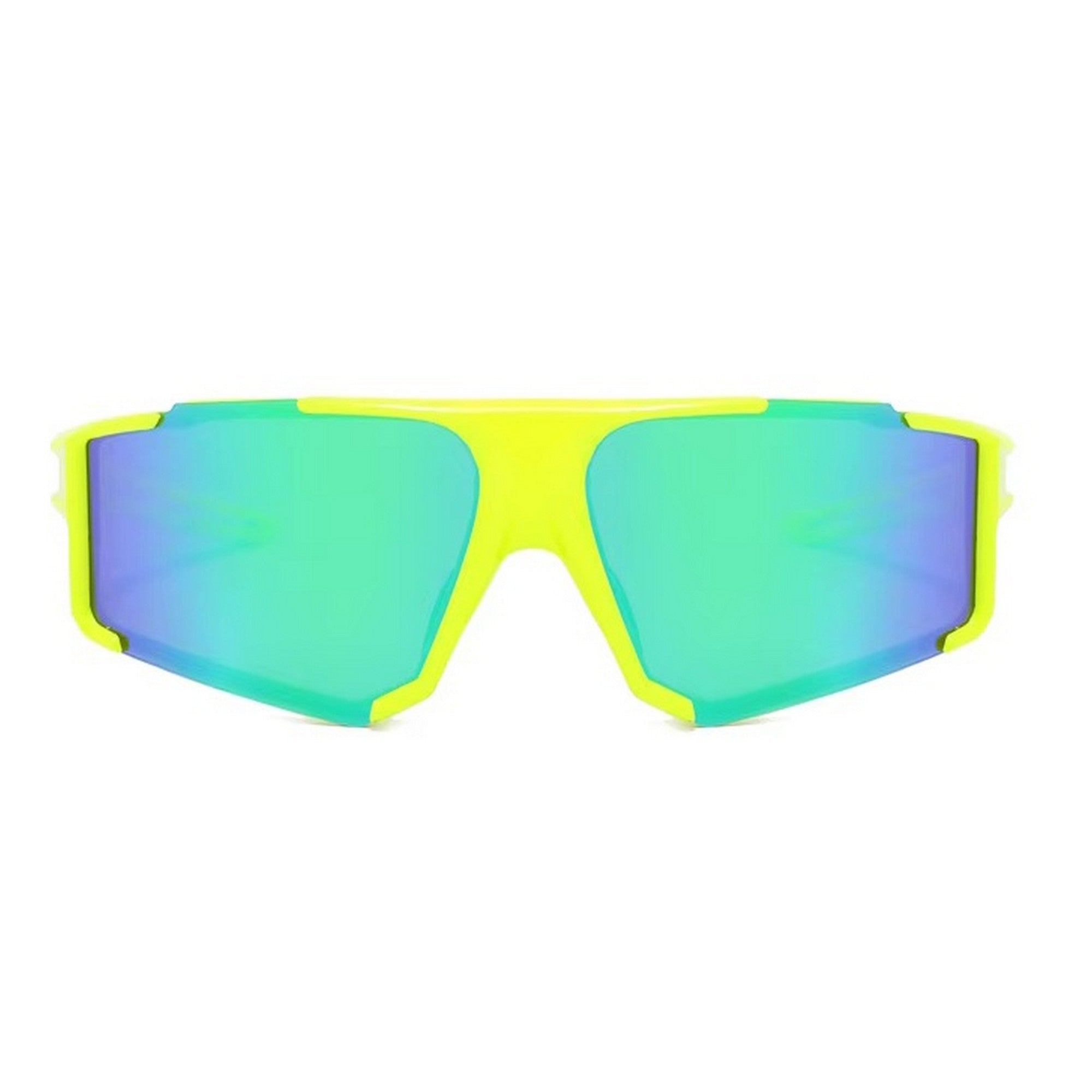 Dervin Oversized Non-Polarized Sports Sunglasses, for Men and Women, Outdoor Cricket, Cycling, Hiking, Fishing (Yellow-Green)