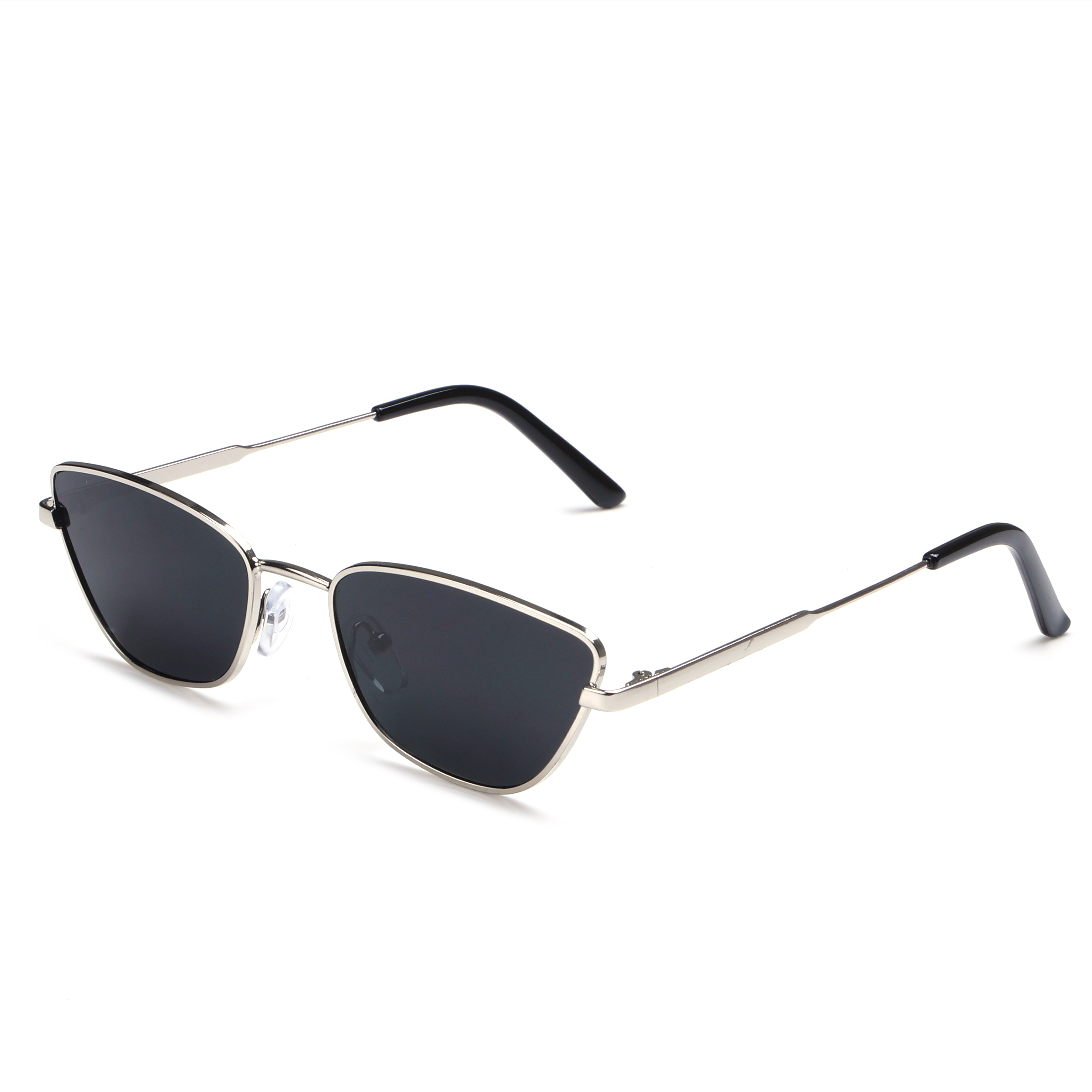 Dervin UV Protected Cat Eye Retro Sunglasses for Women, Metal Frame Shades for Women (Small Size)