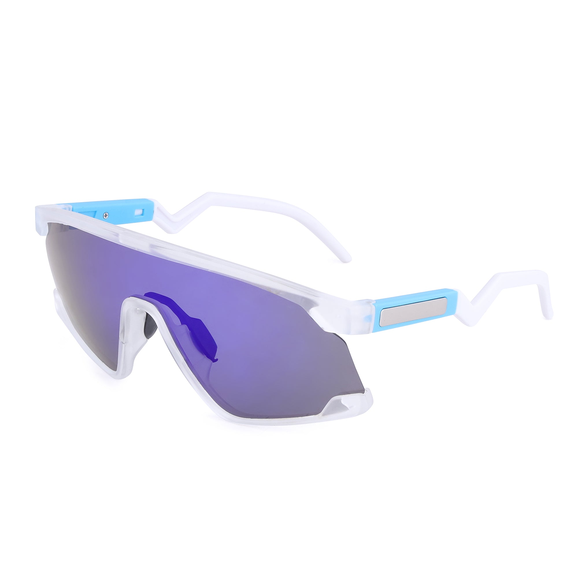 Dervin Polarized Oversized Sports Sunglasses for Men and Women, Outdoor Cricket, Cycling, Hiking, Fishing Eyewear (C1-Blue Mirror)