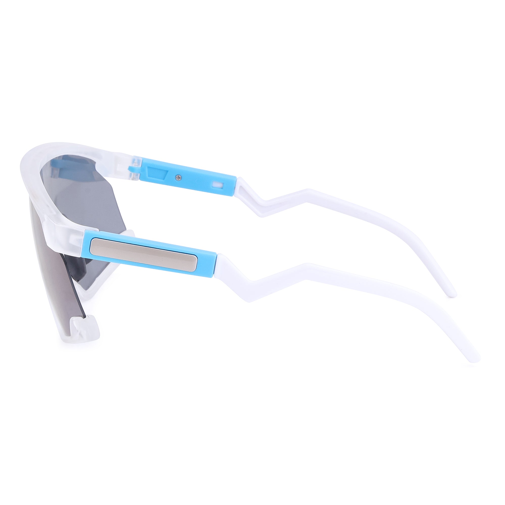 Dervin Polarized Oversized Sports Sunglasses for Men and Women, Outdoor Cricket, Cycling, Hiking, Fishing Eyewear (C1-Blue Mirror)