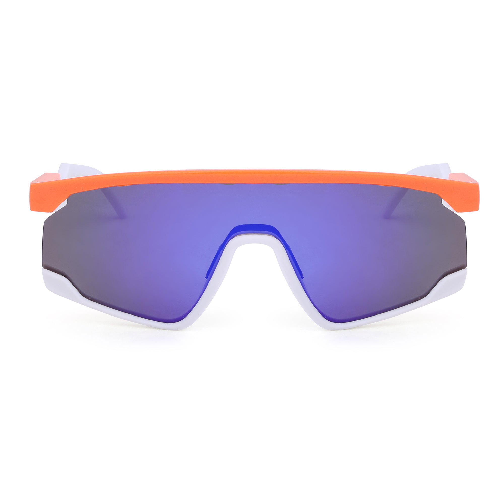 Dervin Polarized Oversized Sports Sunglasses for Men and Women, Outdoor Cricket, Cycling, Hiking, Fishing Eyewear (C1-Blue Mirror)