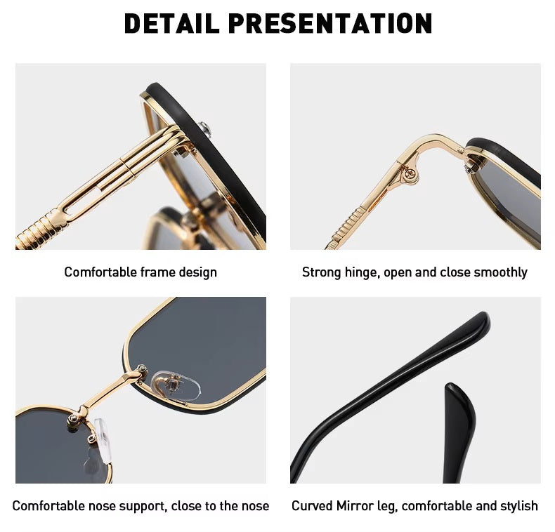 Dervin UV Protected Rectangular Sunglasses for Men and Women