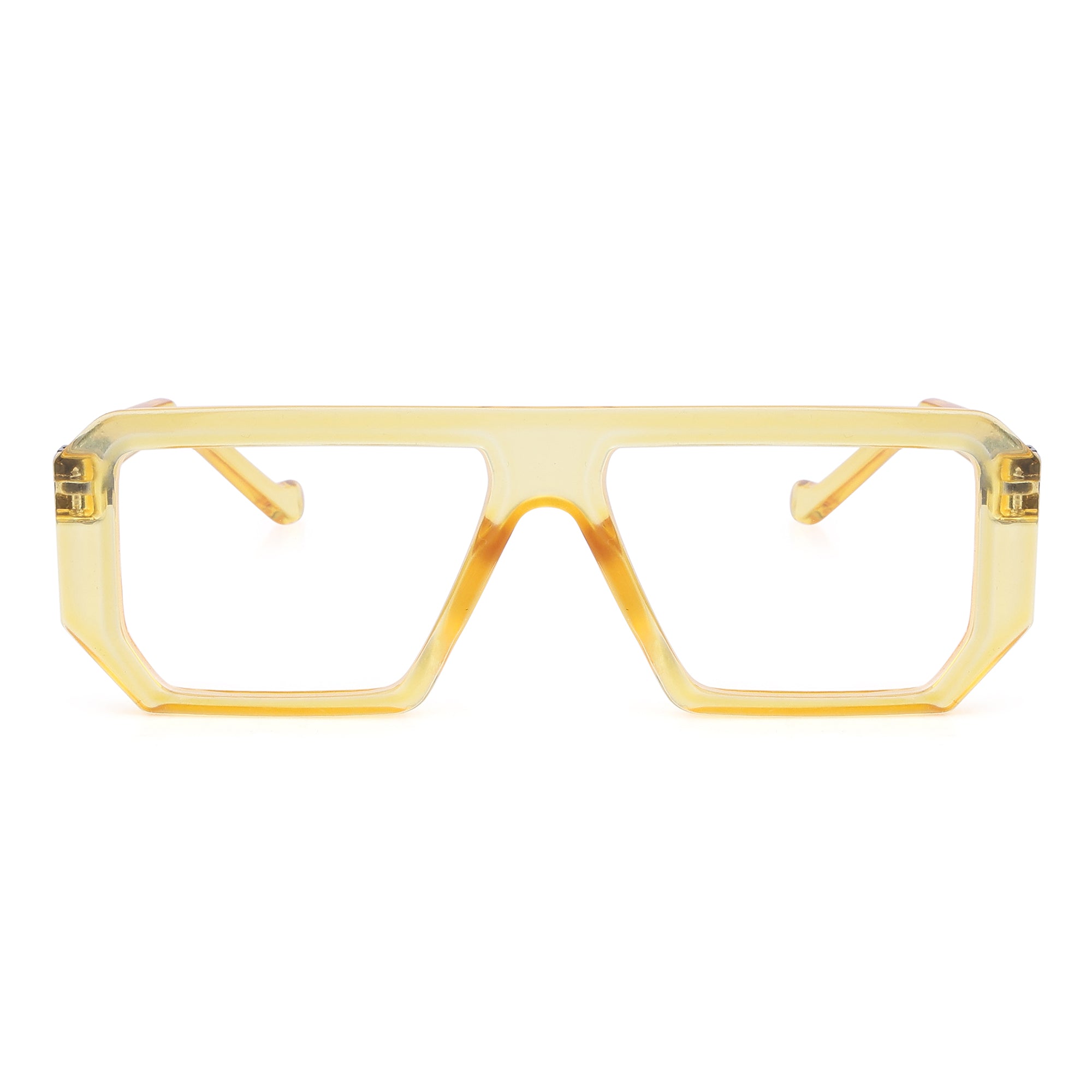 Dervin Square Zero Power Blue Cut Computer Bluelight Blocking Glasses For Men and Women | Anti Glare, Lightweight & Blocks Harmful Rays