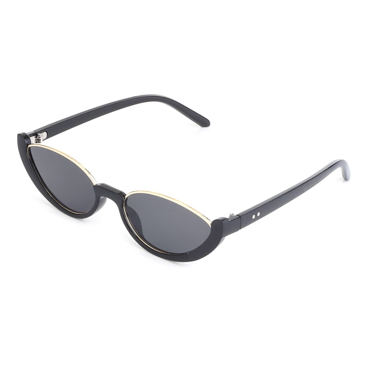 Dervin UV Protected Cat-Eye Half Frame Sunglasses for Women, Beach Travel Outdoor Sunblock for Ladies