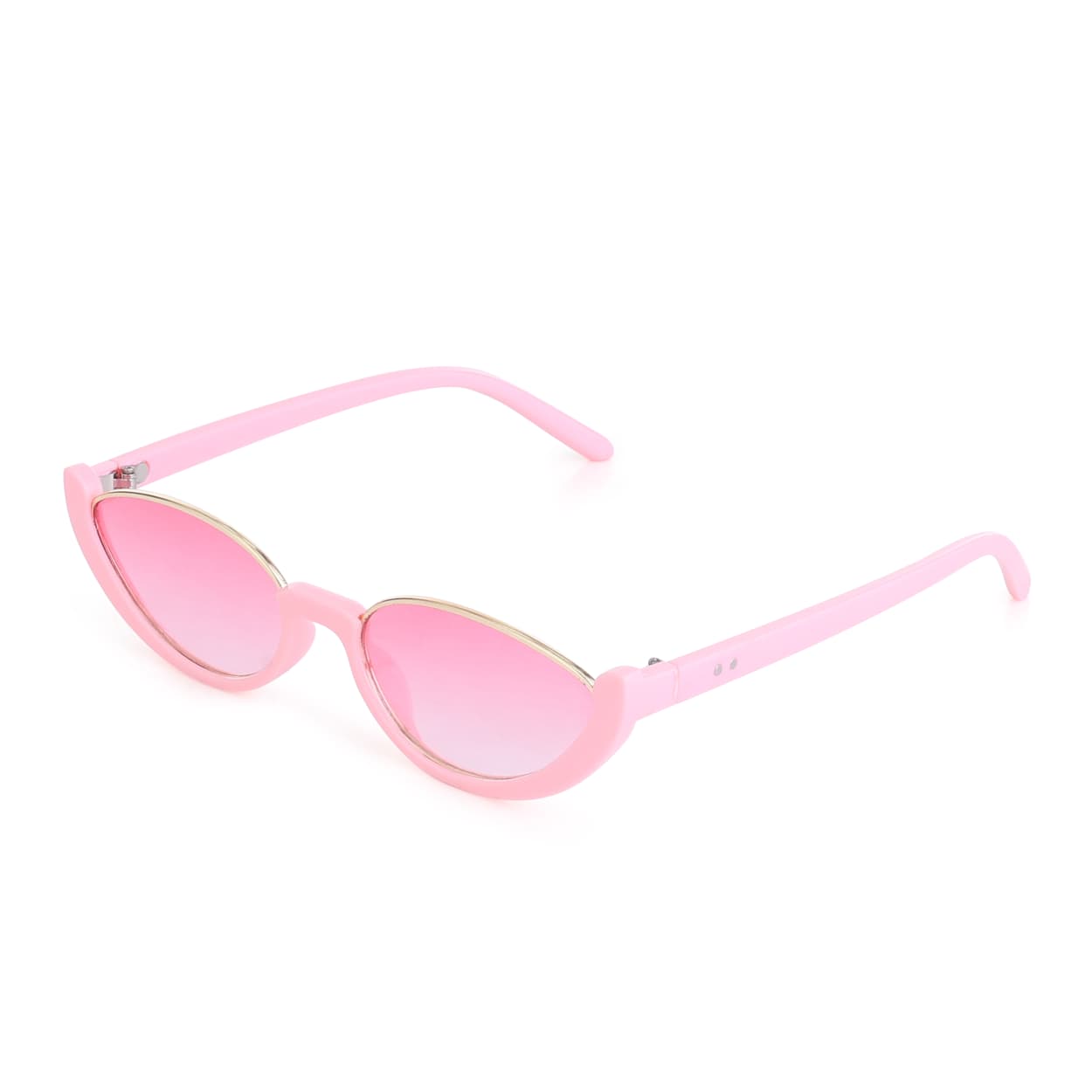 Dervin UV Protected Cat-Eye Half Frame Sunglasses for Women, Beach Travel Outdoor Sunblock for Ladies