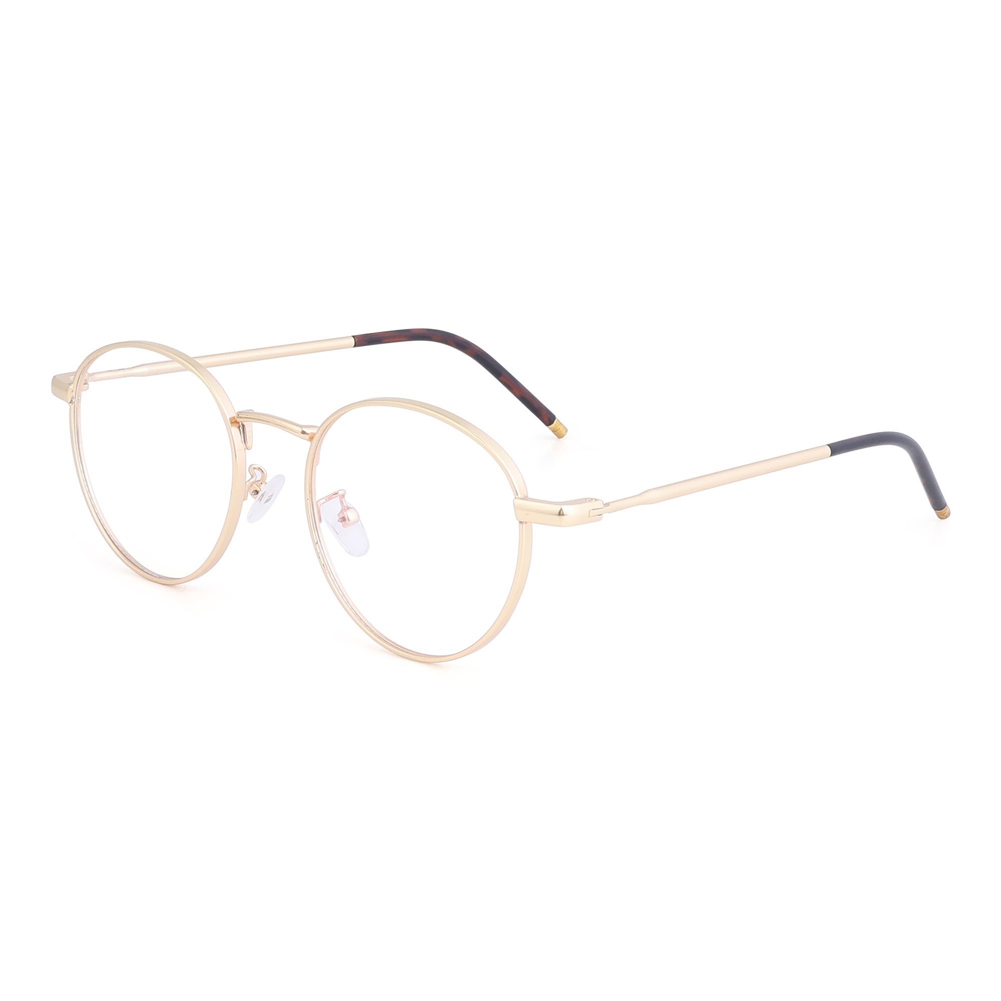 Dervin Blue Light Blocking Eyeglasses, Zero Power, Anti-Glare, Retro Round Frame, UV Protection, Blue Cut for Computer/Tablet/Laptop/Mobile
