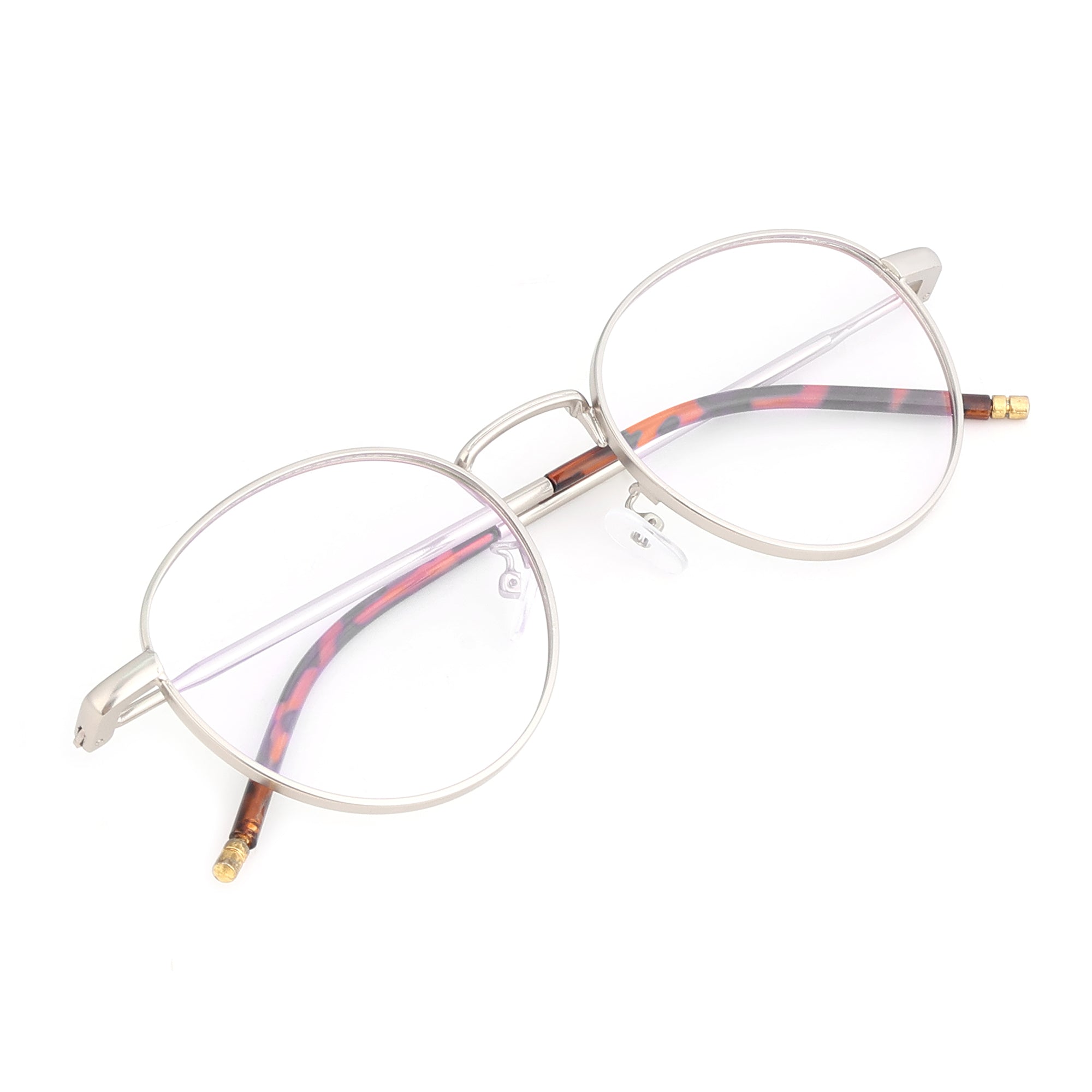 Dervin Blue Light Blocking Eyeglasses, Zero Power, Anti-Glare, Retro Round Frame, UV Protection, Blue Cut for Computer/Tablet/Laptop/Mobile