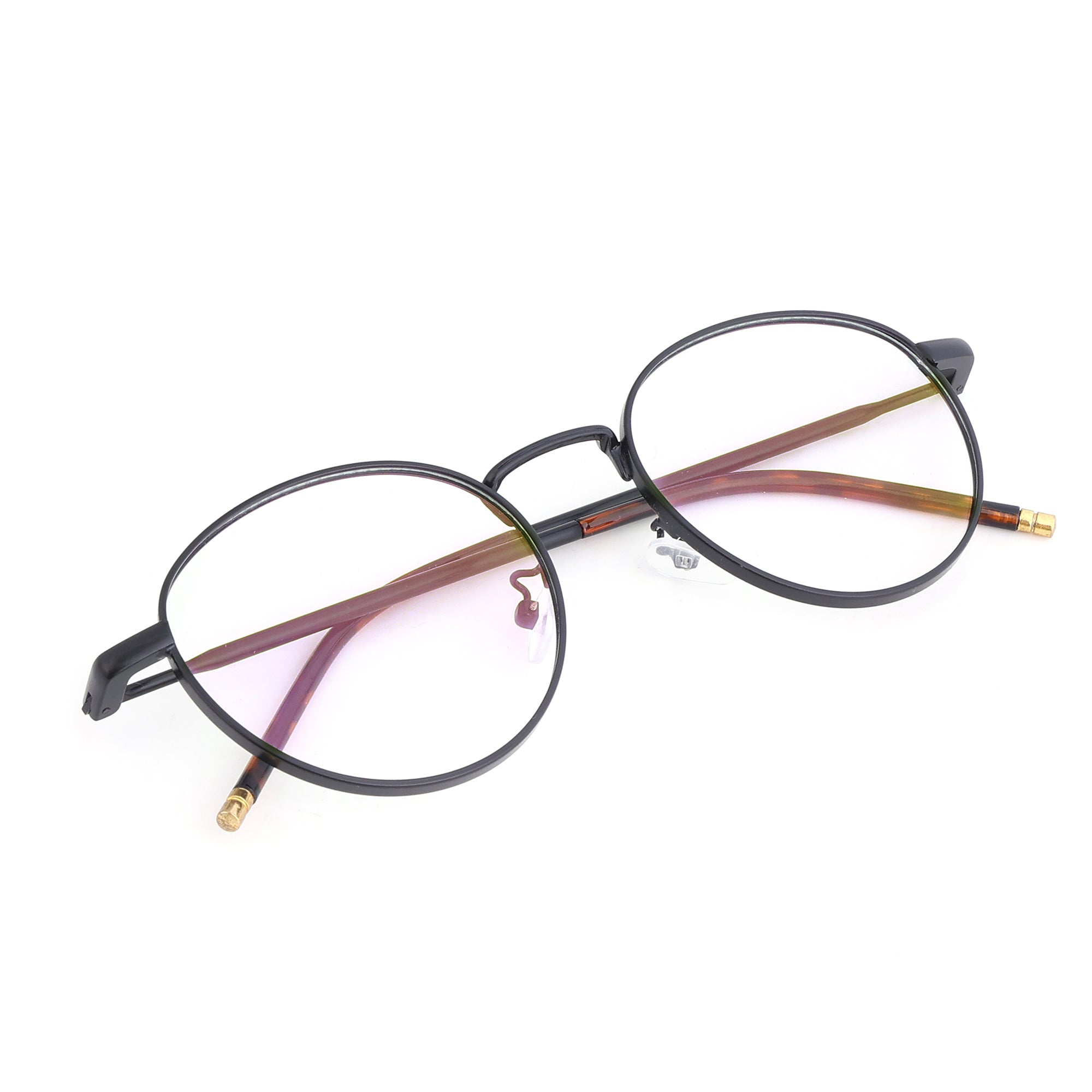 Dervin Blue Light Blocking Eyeglasses, Zero Power, Anti-Glare, Retro Round Frame, UV Protection, Blue Cut for Computer/Tablet/Laptop/Mobile