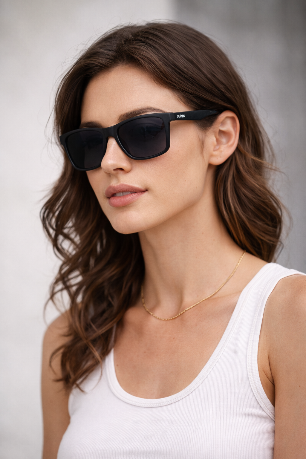 Dervin Full Rim Rectangular Polarized Sunglasses, 100% UV Protected, Stylish, for Men & Women (Black)