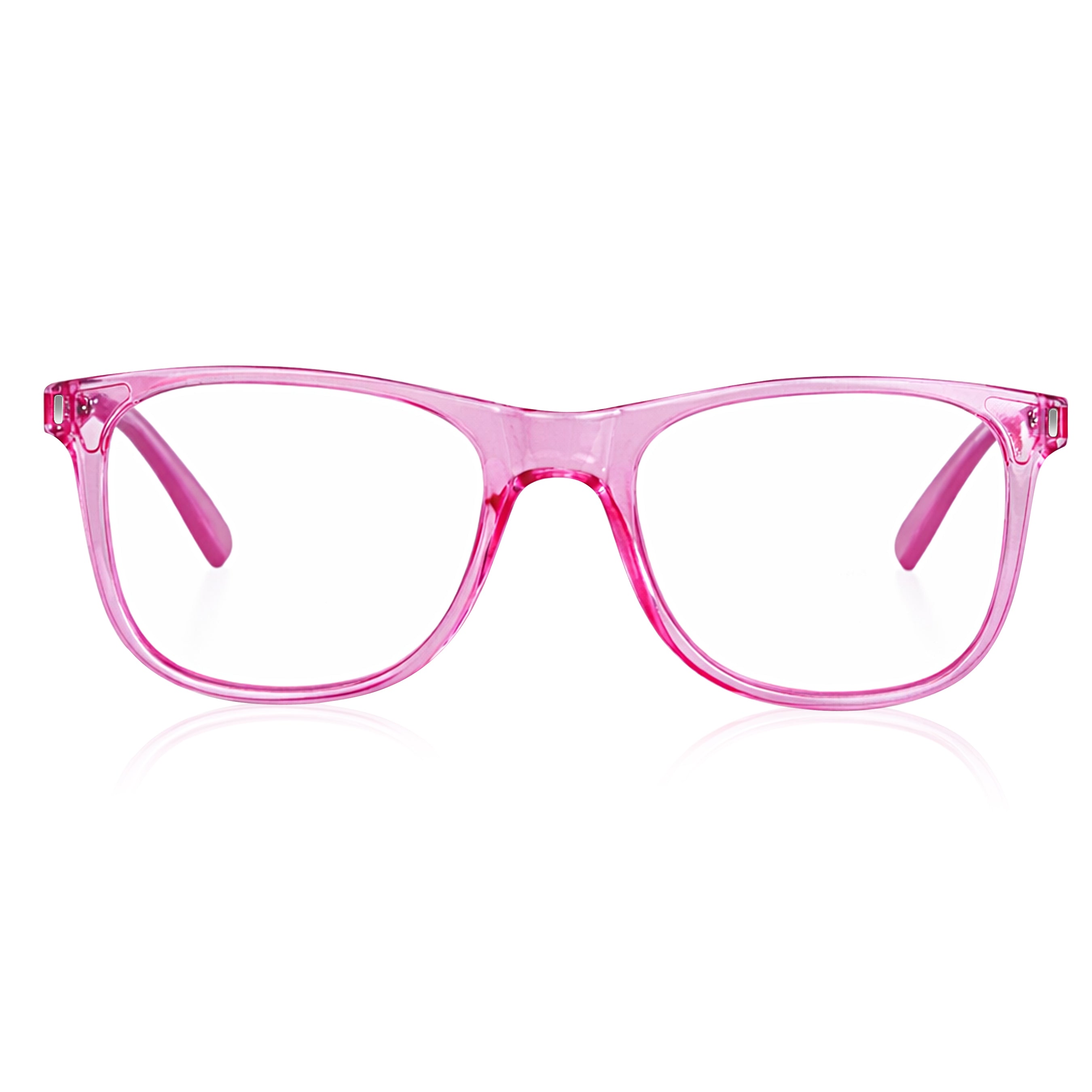 Dervin Blue Light Blocking Eyeglasses for Men & Women | Zero Power, Anti-Glare, Retro Square Frame, UV Protection | Blue Cut Glasses for Computer/Tablet/Laptop/Mobile (Black-Clear)