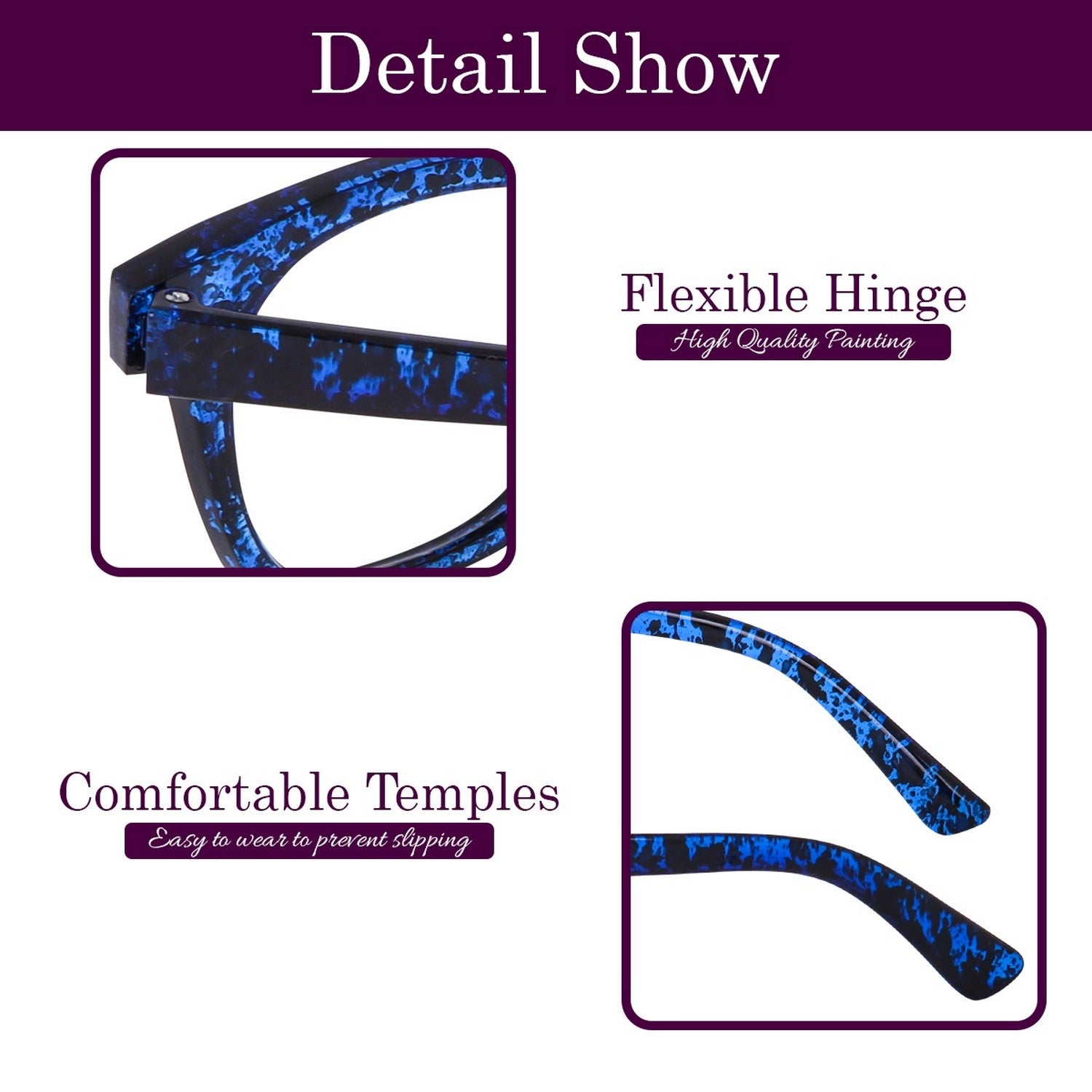 Dervin Blue Light Blocking Computer Glasses Gaming Filter Transparent Square Eyeglasses for Eye Protection Men and Women, Tablet/Laptop/Mobile/TV, Anti-blue & Anti eyestrain - Dervin