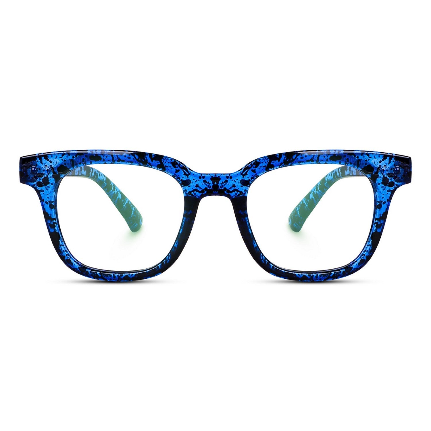 Dervin Blue Light Blocking Computer Glasses Gaming Filter Transparent Square Eyeglasses for Eye Protection Men and Women, Tablet/Laptop/Mobile/TV, Anti-blue & Anti eyestrain - Dervin