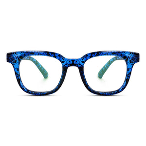 Dervin Blue Light Blocking Computer Glasses Gaming Filter Transparent Square Eyeglasses for Eye Protection Men and Women, Tablet/Laptop/Mobile/TV, Anti-blue & Anti eyestrain - Dervin