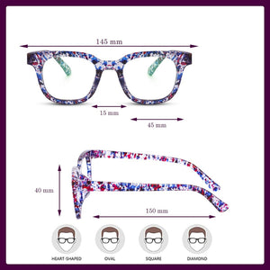 Dervin Blue Light Blocking Computer Glasses Gaming Filter Transparent Square Eyeglasses for Eye Protection Men and Women, Tablet/Laptop/Mobile/TV, Anti-blue & Anti eyestrain - Dervin