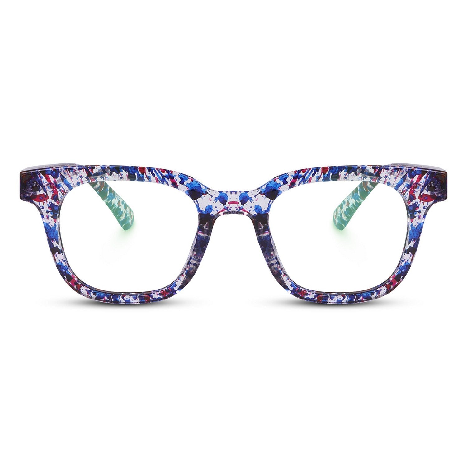 Dervin Blue Light Blocking Computer Glasses Gaming Filter Transparent Square Eyeglasses for Eye Protection Men and Women, Tablet/Laptop/Mobile/TV, Anti-blue & Anti eyestrain - Dervin