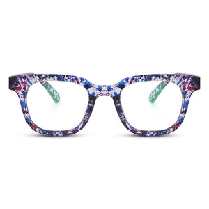 Dervin Blue Light Blocking Computer Glasses Gaming Filter Transparent Square Eyeglasses for Eye Protection Men and Women, Tablet/Laptop/Mobile/TV, Anti-blue & Anti eyestrain - Dervin