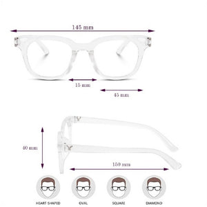 Dervin Blue Light Blocking Computer Glasses Gaming Filter Transparent Square Eyeglasses for Eye Protection Men and Women, Tablet/Laptop/Mobile/TV, Anti-blue & Anti eyestrain - Dervin