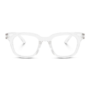 Dervin Blue Light Blocking Computer Glasses Gaming Filter Transparent Square Eyeglasses for Eye Protection Men and Women, Tablet/Laptop/Mobile/TV, Anti-blue & Anti eyestrain - Dervin