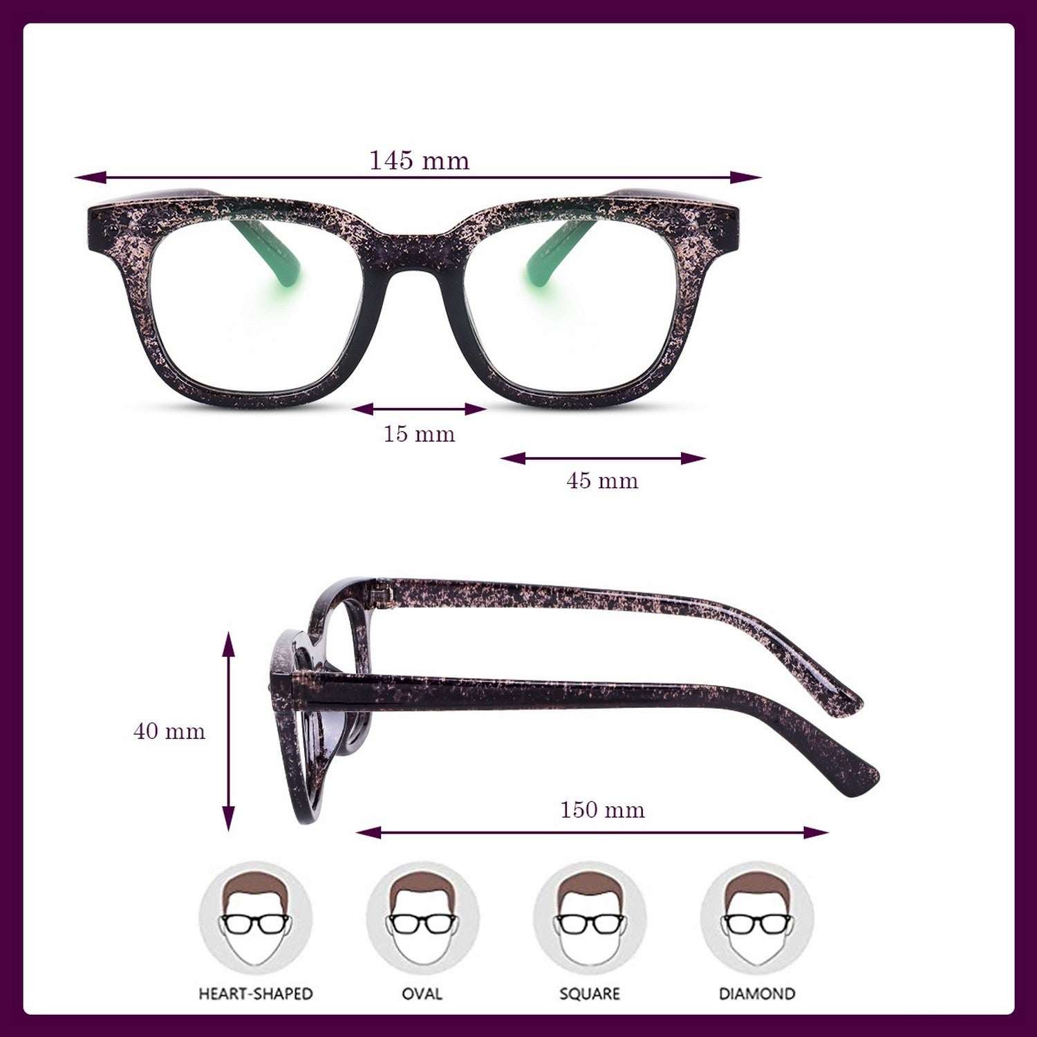 Dervin Blue Light Blocking Computer Glasses Gaming Filter Transparent Square Eyeglasses for Eye Protection Men and Women, Tablet/Laptop/Mobile/TV, Anti-blue & Anti eyestrain - Dervin