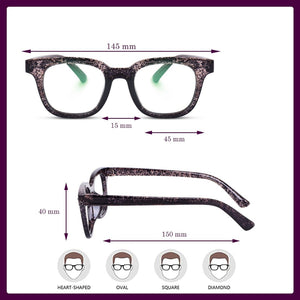 Dervin Blue Light Blocking Computer Glasses Gaming Filter Transparent Square Eyeglasses for Eye Protection Men and Women, Tablet/Laptop/Mobile/TV, Anti-blue & Anti eyestrain - Dervin