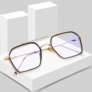 Dervin Blue Light Blocking Glasses Gaming Filter Transparent Hexagon Eyeglasses for Eye Protection Men Women, Computer/Tablet/Laptop/Mobile/TV, Anti-blue & Anti eyestrain - Dervin