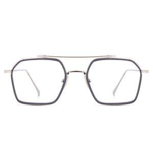 Dervin Blue Light Blocking Glasses Gaming Filter Transparent Hexagon Eyeglasses for Eye Protection Men Women, Computer/Tablet/Laptop/Mobile/TV, Anti-blue & Anti eyestrain - Dervin