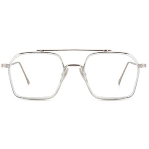 Dervin Blue Light Blocking Glasses Gaming Filter Transparent Hexagon Eyeglasses for Eye Protection Men Women, Computer/Tablet/Laptop/Mobile/TV, Anti-blue & Anti eyestrain - Dervin