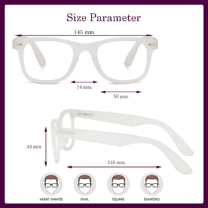Dervin Clear Lens Square Sunglasses/Frames for Men and Women - Dervin