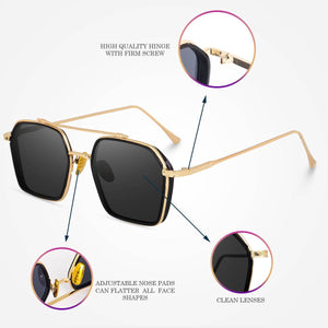 Dervin UV Protected Full Rim Hexagonal Polygon Sunglasses for Men - Dervin