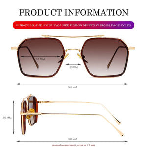 Dervin UV Protected Full Rim Hexagonal Polygon Sunglasses for Men - Dervin