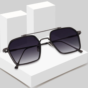 Dervin UV Protected Full Rim Hexagonal Polygon Sunglasses for Men - Dervin