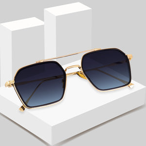 Dervin UV Protected Full Rim Hexagonal Polygon Sunglasses for Men - Dervin