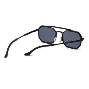 Dervin UV Protected Full Rim Hexagonal Sunglasses for Men, Polygon Metal Frame Sunglasses - Dervin