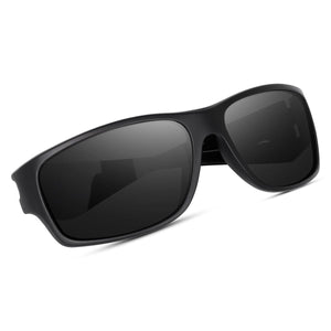 Dervin UV Protected Polarized Sports Sunglasses for Men and Women Driving Cycling Fishing Cricket Sunglasses (Black) - Dervin