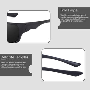 Dervin UV Protected Polarized Sports Sunglasses for Men and Women Driving Cycling Fishing Cricket Sunglasses (Black) - Dervin