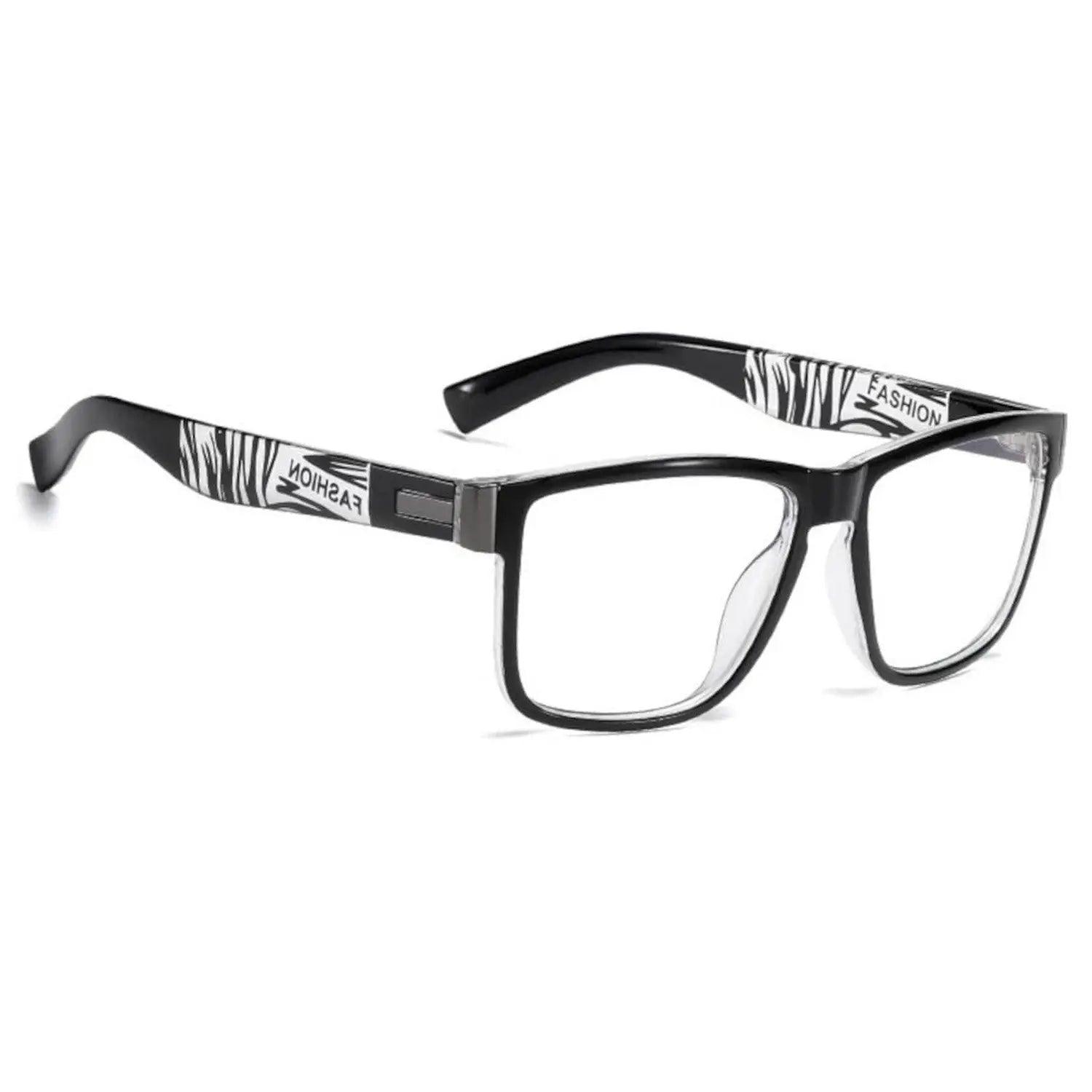 Blue Light Blocking Transparent Square Eyeglasses for Men Women - Dervin