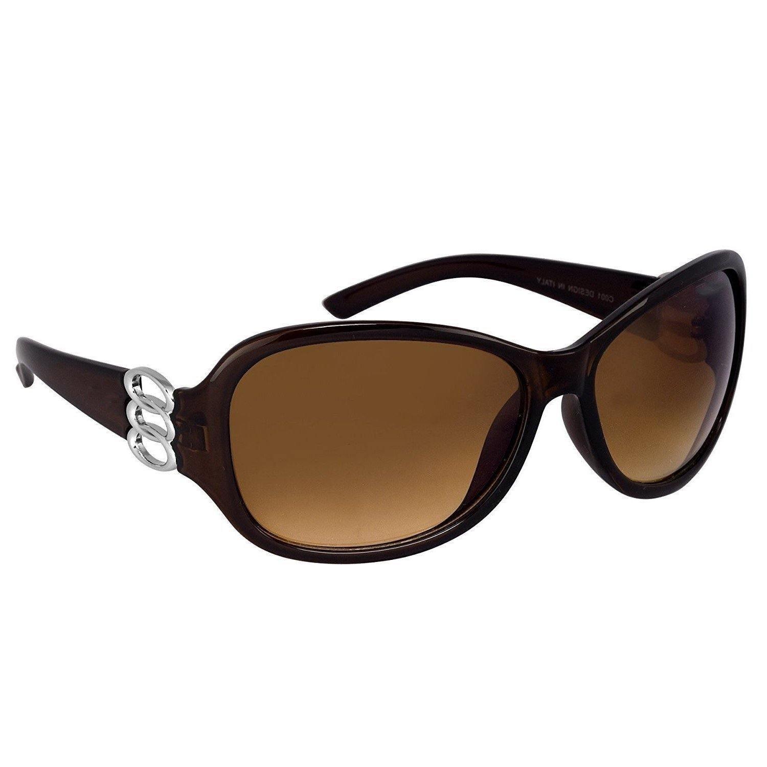 Dervin Oversized Women's Sunglasses (Brown) - Dervin