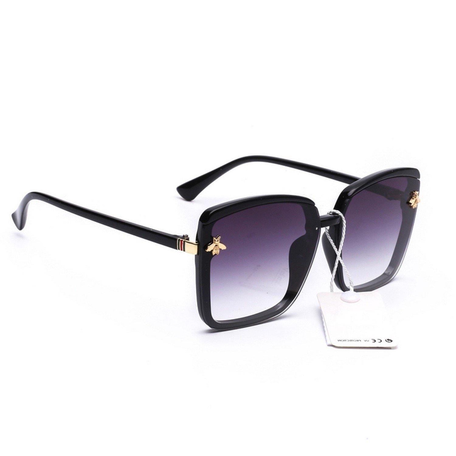 Dervin Cat Eye Women's Oversized Sunglasses (Grey) - Dervin
