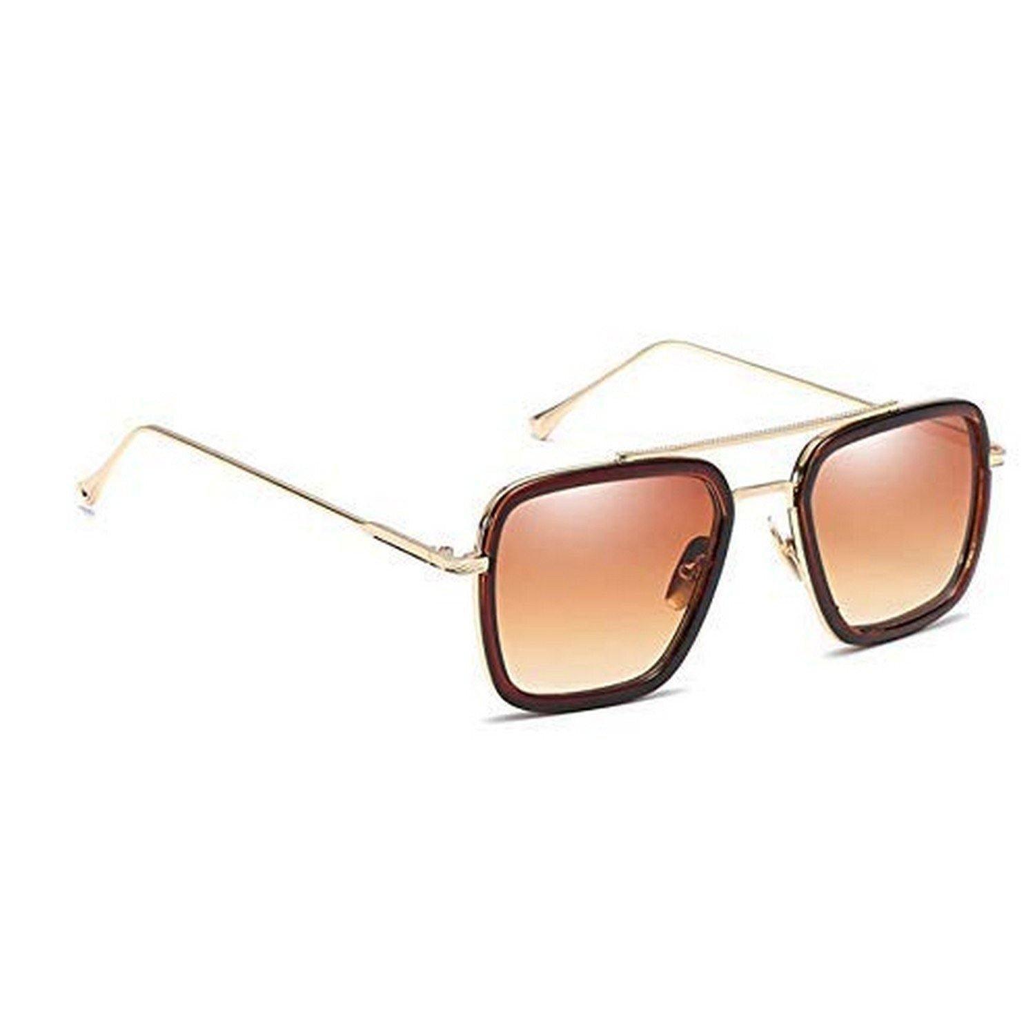 Dervin Tony Stark Sunglasses for Men (Brown) - Dervin