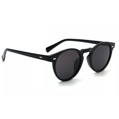 UV Protected Small Shape Rivet Round Sunglass for Men and Women - Dervin