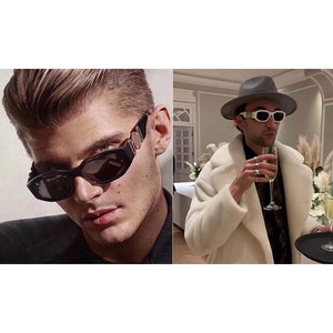 UV Protected Retro Rectangular Sunglasses for Men & Women - Dervin