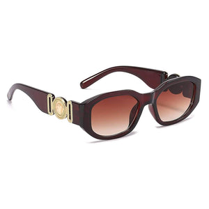 UV Protected Retro Rectangular Sunglasses for Men & Women - Dervin