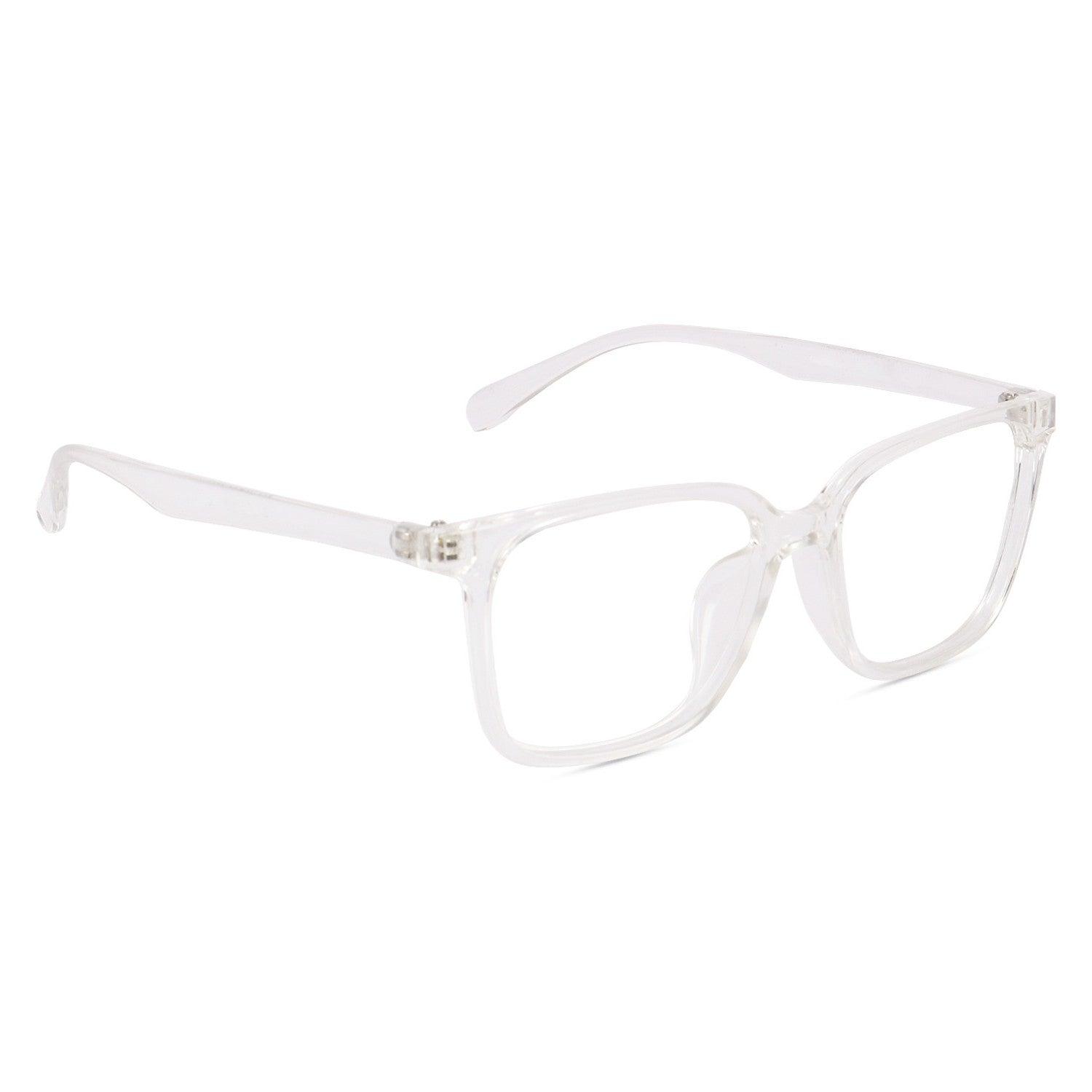 Dervin Blue Light Blocking Glasses Gaming Filter Transparent Square Eyeglasses for Eye Protection Men and Women, Computer/Tablet/Laptop/Mobile/TV, Anti-blue & Anti eyestrain - Dervin