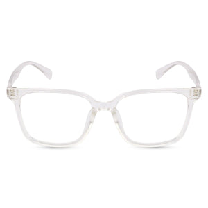 Dervin Blue Light Blocking Glasses Gaming Filter Transparent Square Eyeglasses for Eye Protection Men and Women, Computer/Tablet/Laptop/Mobile/TV, Anti-blue & Anti eyestrain - Dervin