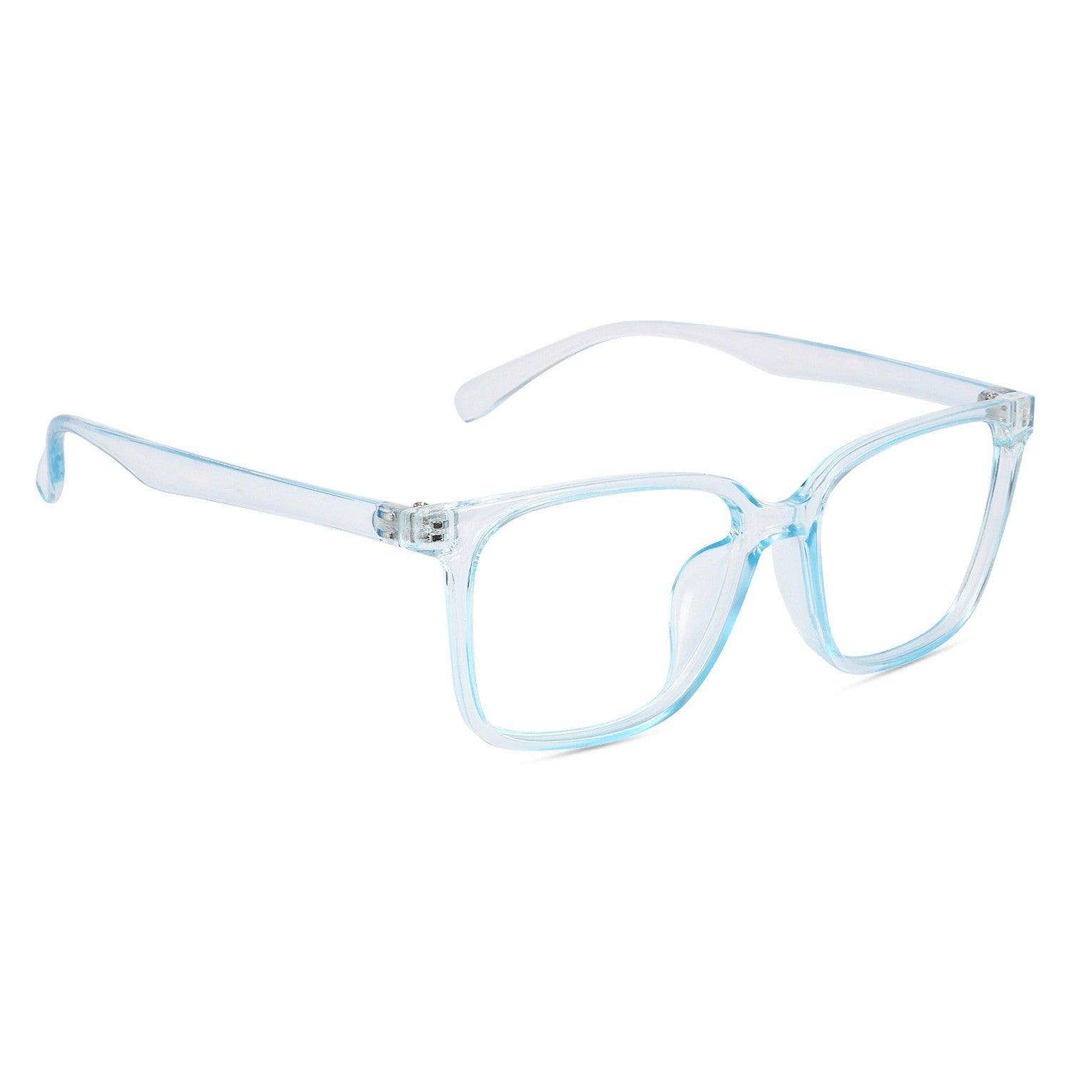 Dervin Blue Light Blocking Glasses Gaming Filter Transparent Square Eyeglasses for Eye Protection Men and Women, Computer/Tablet/Laptop/Mobile/TV, Anti-blue & Anti eyestrain - Dervin