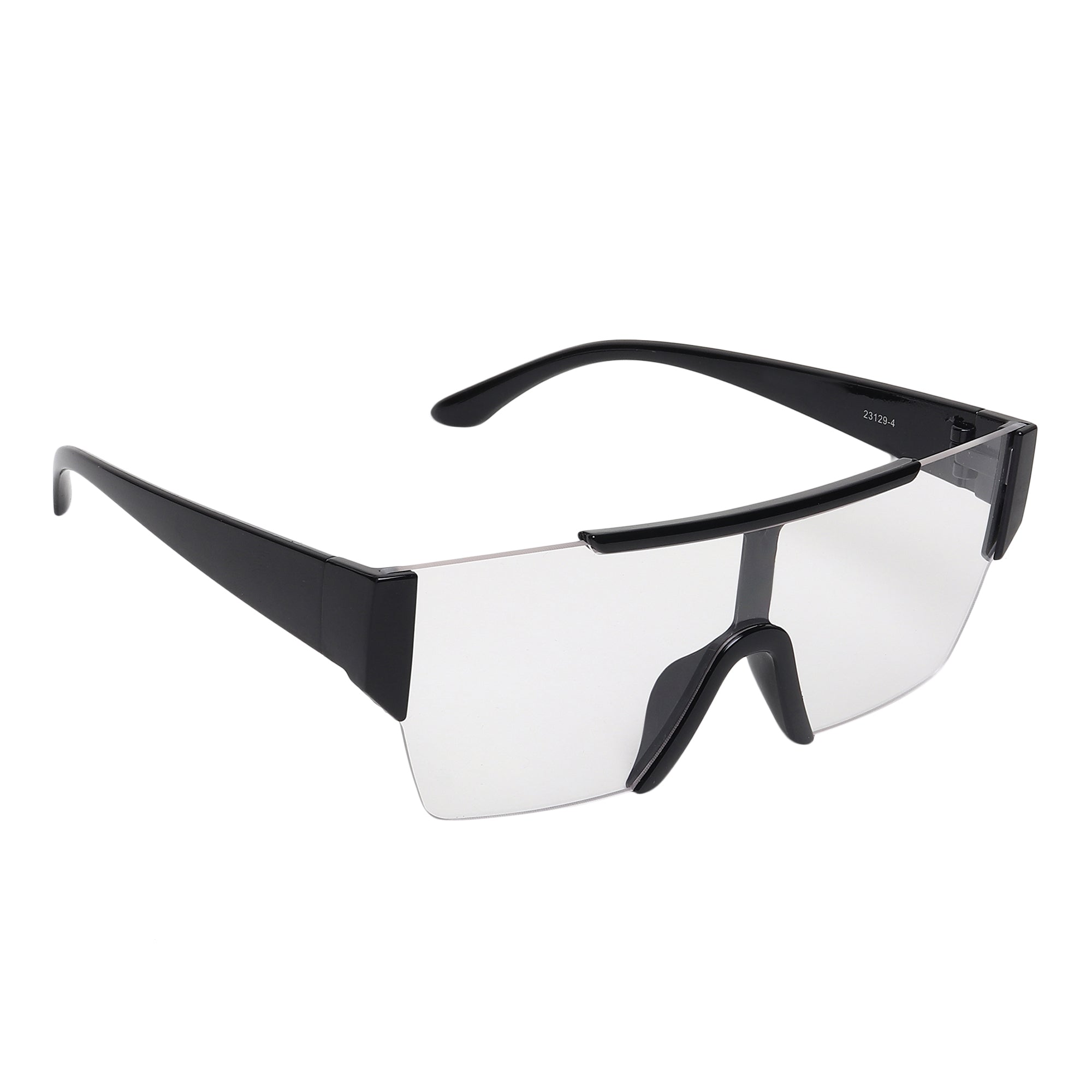 Dervin Men's Rectangular Sunglasses Black Frame, Black Lens - Dervin