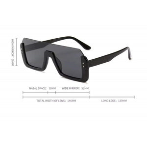 Square Unisex Half Rim Sunglass inspired by Shahid Kapoor and Sahil Khan Sunglasses - Dervin