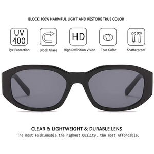UV Protected Retro Rectangular Sunglasses for Men & Women - Dervin